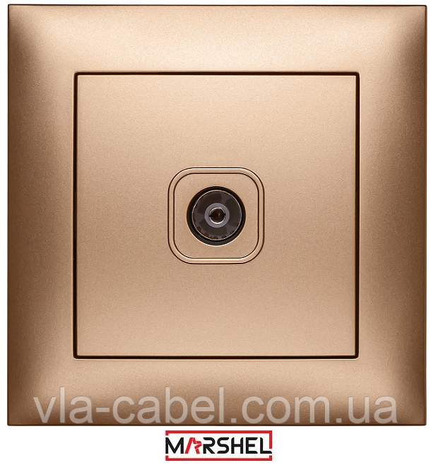 Розетка телевізійна серія "IDEAL GOLD" ТМ"MARSHEL"