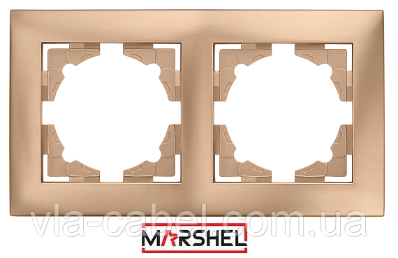 Рамка двомісна серія "IDEAL GOLD" ТМ"MARSHEL", фото 1