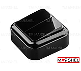 Вимикач 2 кл. двоклавішний зовнішній, накладний чорний матовий MAGLEV BLACK "MARSHEL" Туреччина, фото 2