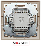 Вимикач 2-й подвійний внутрішній бежевий ELEGANT BEIGE "MARSHEL" Туреччина, фото 3