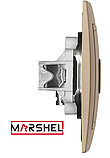 Розетка телевізійна TV одинарна внутрішня бежева ELEGANT BEIGE "MARSHEL" Туреччина, фото 3