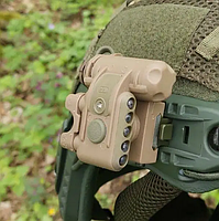 Військовий ліхтар на шолом Night Evolution Gen 2 (біле + червоне світло) Койот