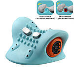 Масажер для шиї акумуляторний Adna Massager BZ-02, EMS масажер подушка выбраційний. З підігрівом та пультом, фото 8