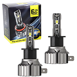Автомобільні світлодіодні LED лампи у фару головного світла E2 H3, 18W, 6500K, 9-18V, радіаторне охолодження