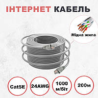 Патч корд мідний Kabelist 200м U/UTP Cat5e 24AWG 1000 мбіт/с