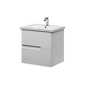 Тумба консольна GRACE 600 (білий глянець) з умивальником