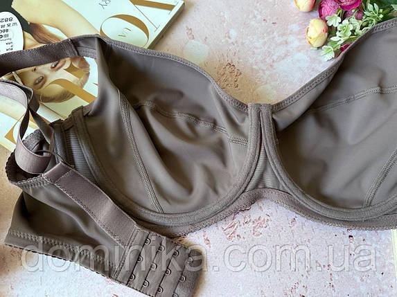Бюстгальтер без поролону коричневий, фото 2
