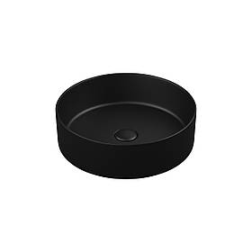 Round Arc умивальник на стільницю 355х355 мм, чорний матовий