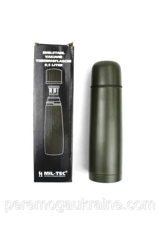 Термос з нержавіючої сталі Mil-Tec 0,5L Olive 14531900