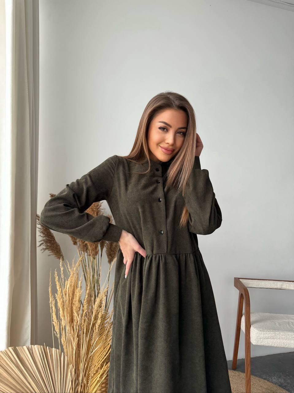 Жіноче Вельветове Плаття Розміри 42-44,46-48,50-52 (имм 495), фото 1