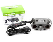 Розгалужувач автомобільного прикурювача 3в1+USB BELAUTO 12-24V 10A RP12