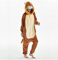 Кигуруми Лев теплая пижама-костюм для взрослых и детей