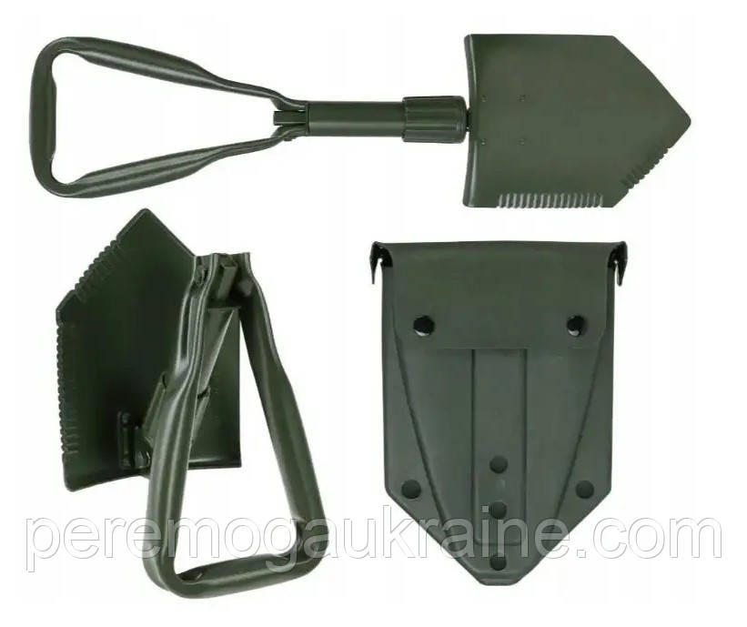 Саперна складна лопата з пластиковим чохлом Mil-Tec tsr Olive 15520100