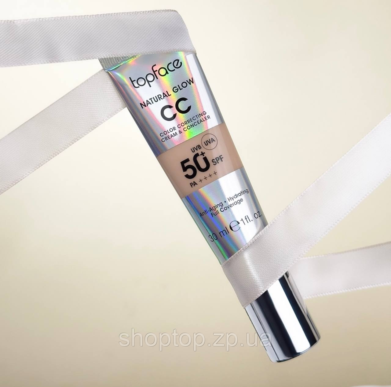 ТОНАЛЬНИЙ СС КРЕМ TOPFACE NATURAL GLOW CC CREAM & CONCEALER SPF50 004 30 МЛ