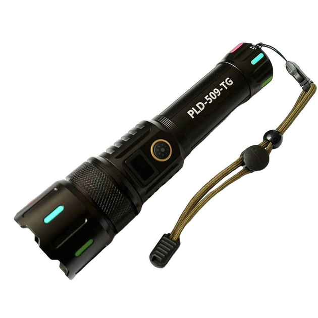 Ручний ліхтар PLD-509-TG zoom + LCD Type-C + Power Bank 1х26650 (5 режимів), фото 1