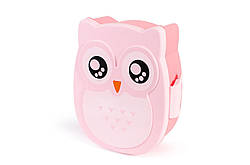 Дитячий ланч-бокс Сова (контейнер для їжі) Рожевий