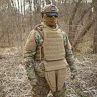 Бронекомплект Kiborg з балістичним захистом 1 клас захисту Militex Coyote