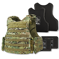 Бронежилет Kiborg Modular X-1 з балістичним пакетом 1 клас Militex, мультикам