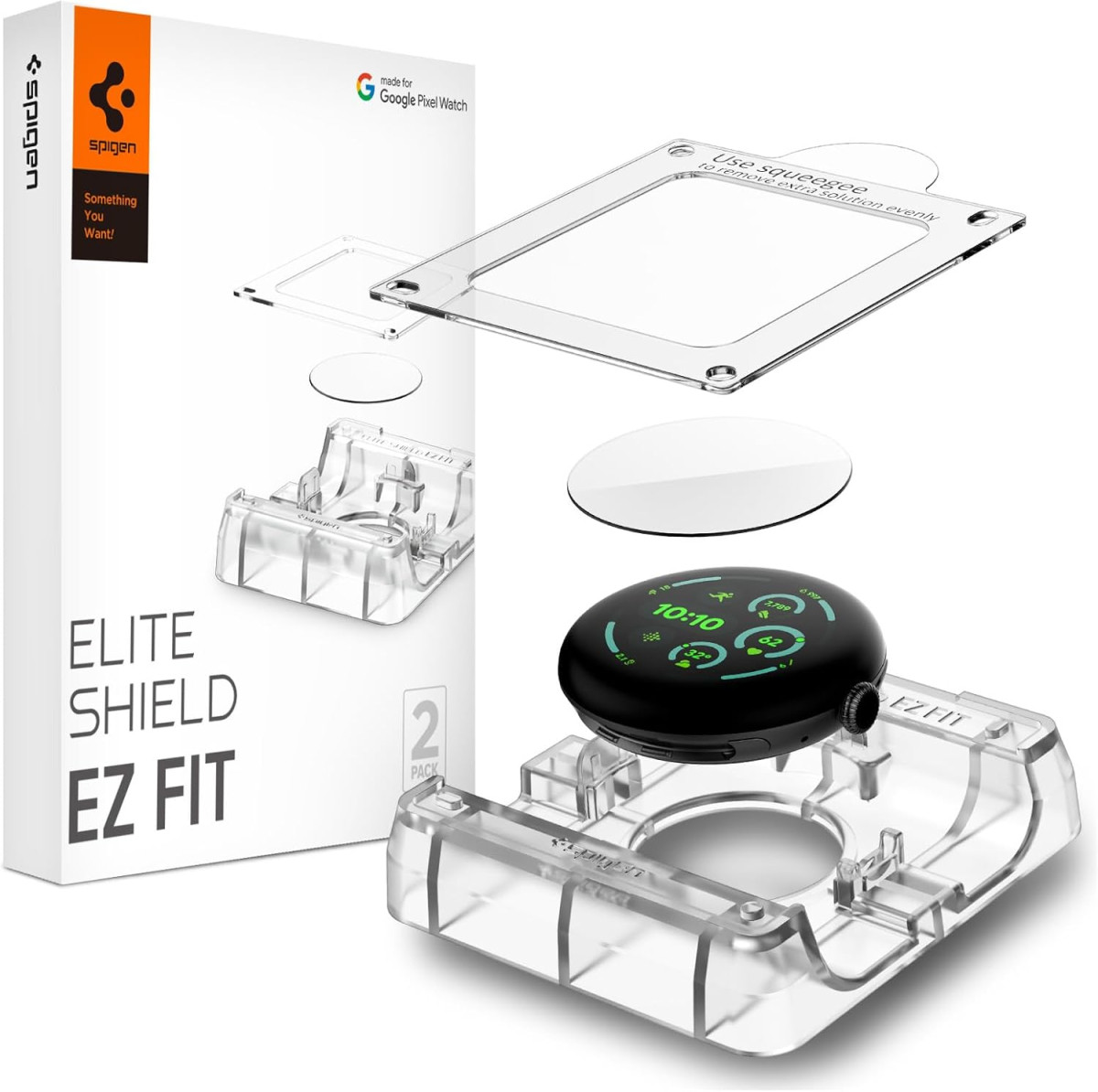 Захисна плівка Spigen EliteShield EZ Fit 2-Pack до Pixel Watch 3 45mm (AFL08525)