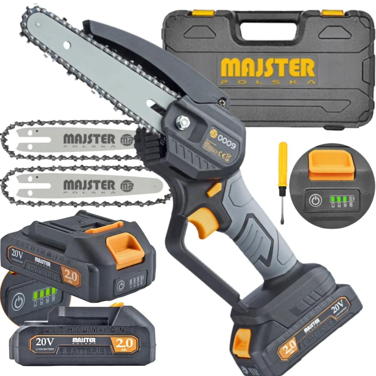 Акумуляторна пилка ланцюгова Majster Polska 1000Вт (Польща), фото 1