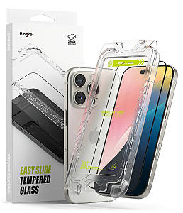 Захисне скло Ringke Easy Slide Tempered Glass 2-Pack до iPhone 16 Pro Black (G4as924)