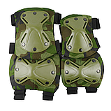 Комплект наколінники + налокітники Camouflage Мультикам |  Виготовлені з Оксфорд 600 та Підкладки із 3D-сітки, фото 3