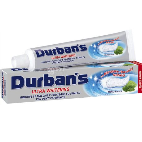 Зубна паста DURBAN`S Ультра відбілювання 75 мл, фото 1