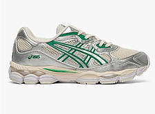 Чоловічі кросівки Asics Gel NYC Kale Cream Green Взуття Асікс Гель демісезон срібло сітка текстиль унісекс, фото 3