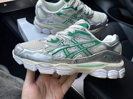 Чоловічі кросівки Asics Gel NYC Kale Cream Green Взуття Асікс Гель демісезон срібло сітка текстиль унісекс, фото 1