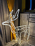 Новорічна фігурка Олень з поворотом голови (світиться) 120 см, Новорічні гірлянди для прикраси будинку, фото 4