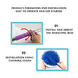 Електрична швабра з обертанням бездротова акумум'яторна швабра з круговою насадкою для миття підлоги, вікон, фото 5