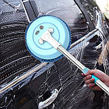 Електрична швабра з обертанням бездротова акумум'яторна швабра з круговою насадкою для миття підлоги, вікон, фото 3