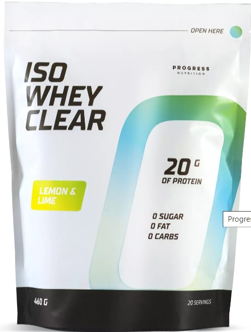 Протеїн ізолят Progress Nutrition Iso Whey Clear 460 г Лимон-лайм
