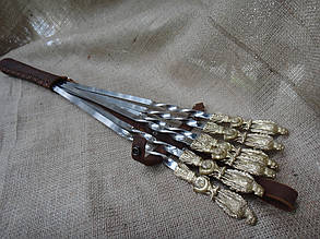 Шампура подарункові з бронзи "Птахи" в сагайні, фото 2