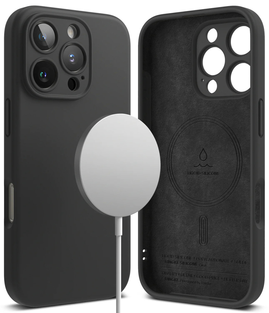 Чохол Ringke Silicone Magnetic для iPhone 16 Pro Max Black (SIMG921SE55)