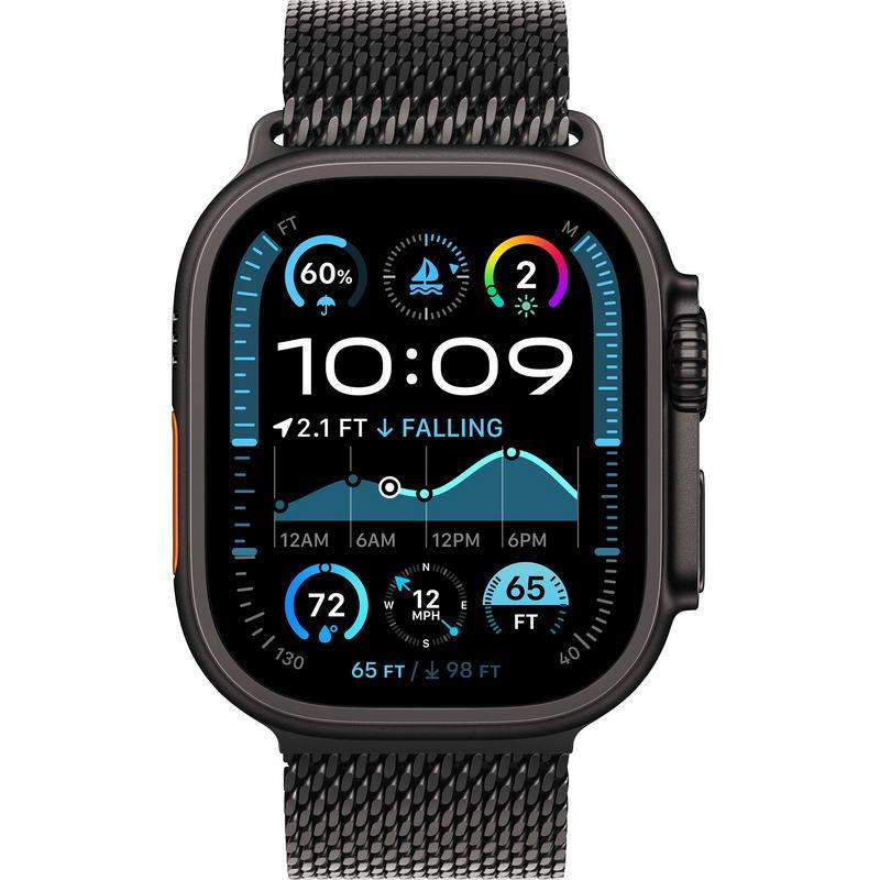 Смарт-годинник Apple Watch Ultra 2 GPS + Cellular 49mm Black Titanium Case w. Black Titanium Milanese Loop - M (MX5U3)