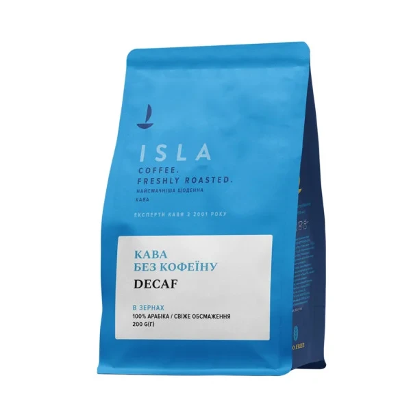 Кава в зернах ISLA без кофеїну 200 г