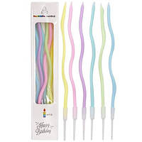 Свічка для торта коктейльні кольорові