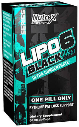 Жироспалювач Nutrex Lipo-6 Black Hers Ultra concentrate 60 капсул, фото 1