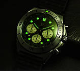 Водонепроникний чоловічий кварцовий годинник з хронографом Pagani Design PD-1705-1 Silver-Black Steel, фото 7