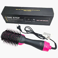 Фен гребінець для укладання волосся стайлер 3в1 One Step Hair Dryer and Styler
