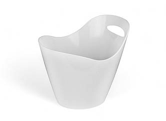 Відро для льоду з однією ручкою з полістиролу біле