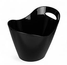 Відро для льоду з однією ручкою з полістиролу чорне