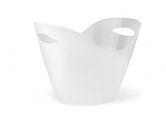 Відро для льоду з ручками з полістиролу біле матове 9 л