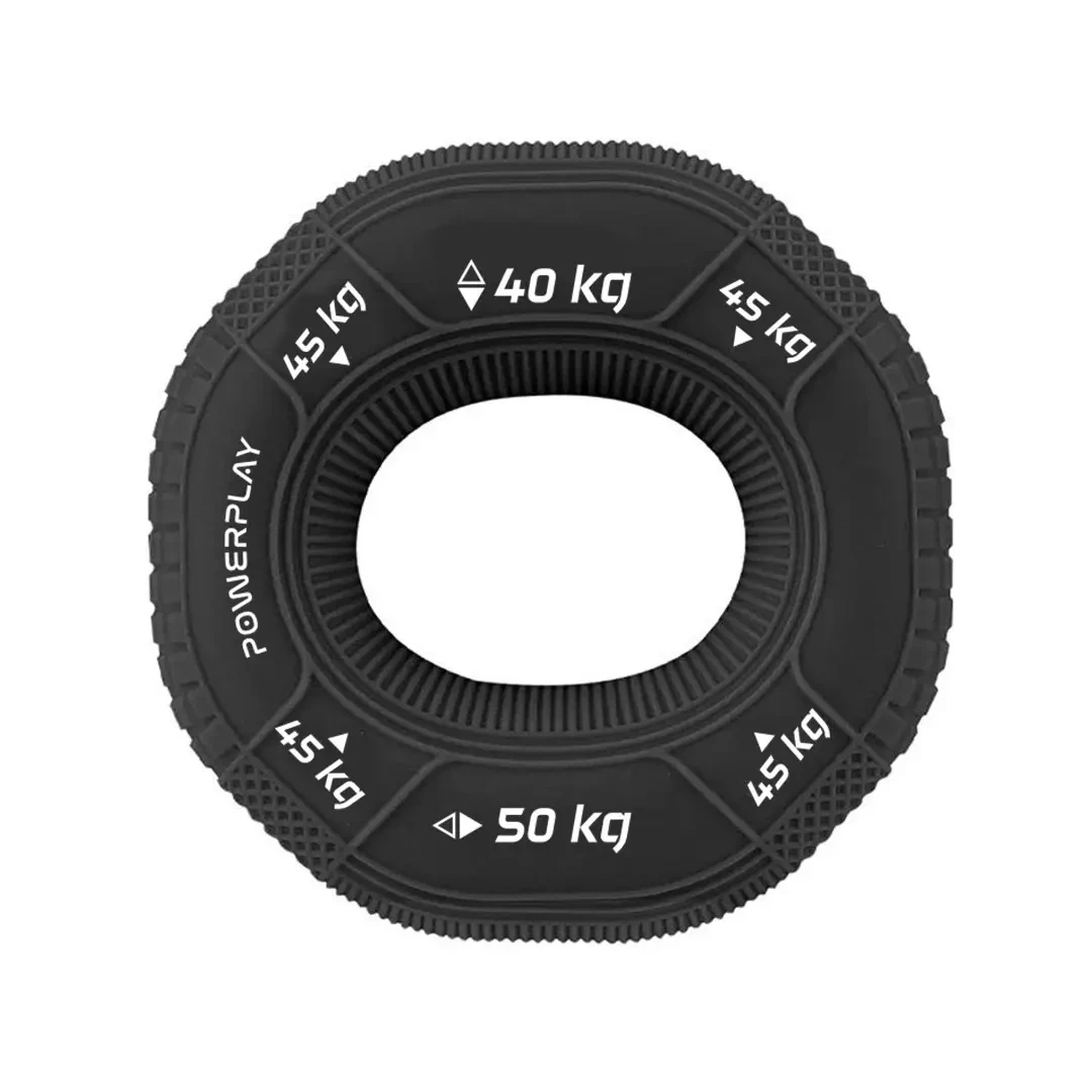 Еспандер кистьовий силіконовий PowerPlay PP-4331 Hand Grip Hard 40-45-50 кг. Чорний