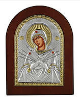 Срібна ікона "Семистрільна ікона Божої Матері"