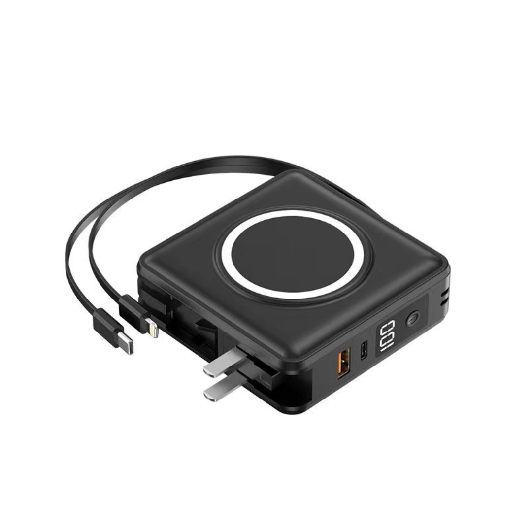 Зарядний пристрій XON PowerBank UltraLink 20Вт з батареєю 10000 мАг та бездротовою зарядкою 15Вт (SC1W2 7775) Чорний, фото 1