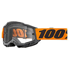 Окуляри 100% Accuri 2 Enduro, помаранчеві, прозора подвійна лінза