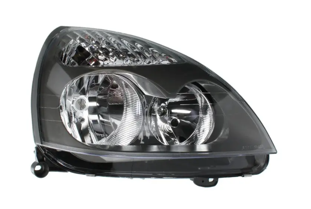 Передня фара RENAULT SYMBOL 02-08/CLIO II 01-05 права, сіра. рамка, хутро.регулир. 5604 R06-P