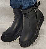 Черевики чорні жіночі зимові великого розміру від виробника модель ШТ24-2021Б-1, фото 8
